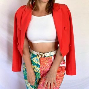 Scarlett cropped double button blazer small